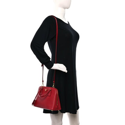 Prada Saffiano Lux Small Promenade Tote Cerise 2 of 9