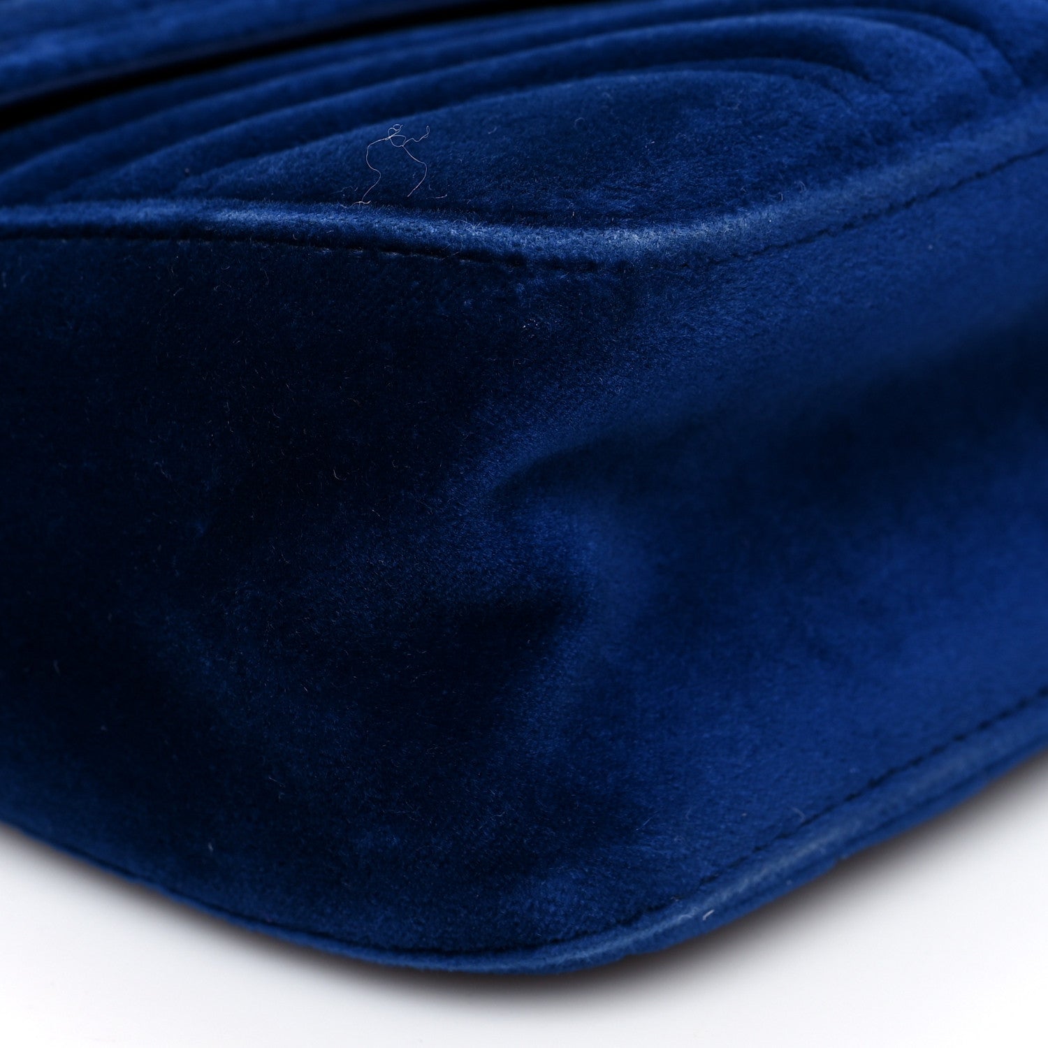 Gucci Velvet Matelasse Small GG Marmont Shoulder Bag Cobalt Blue 8 of 10