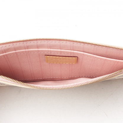 Louis Vuitton Damier Azur Neverfull MM GM Pochette Rose Ballerine 6 of 7