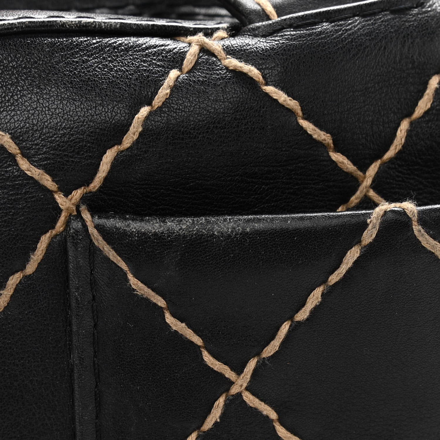 Chanel Calfskin Contrast Stitch Surpique Bowler Black 16 of 16