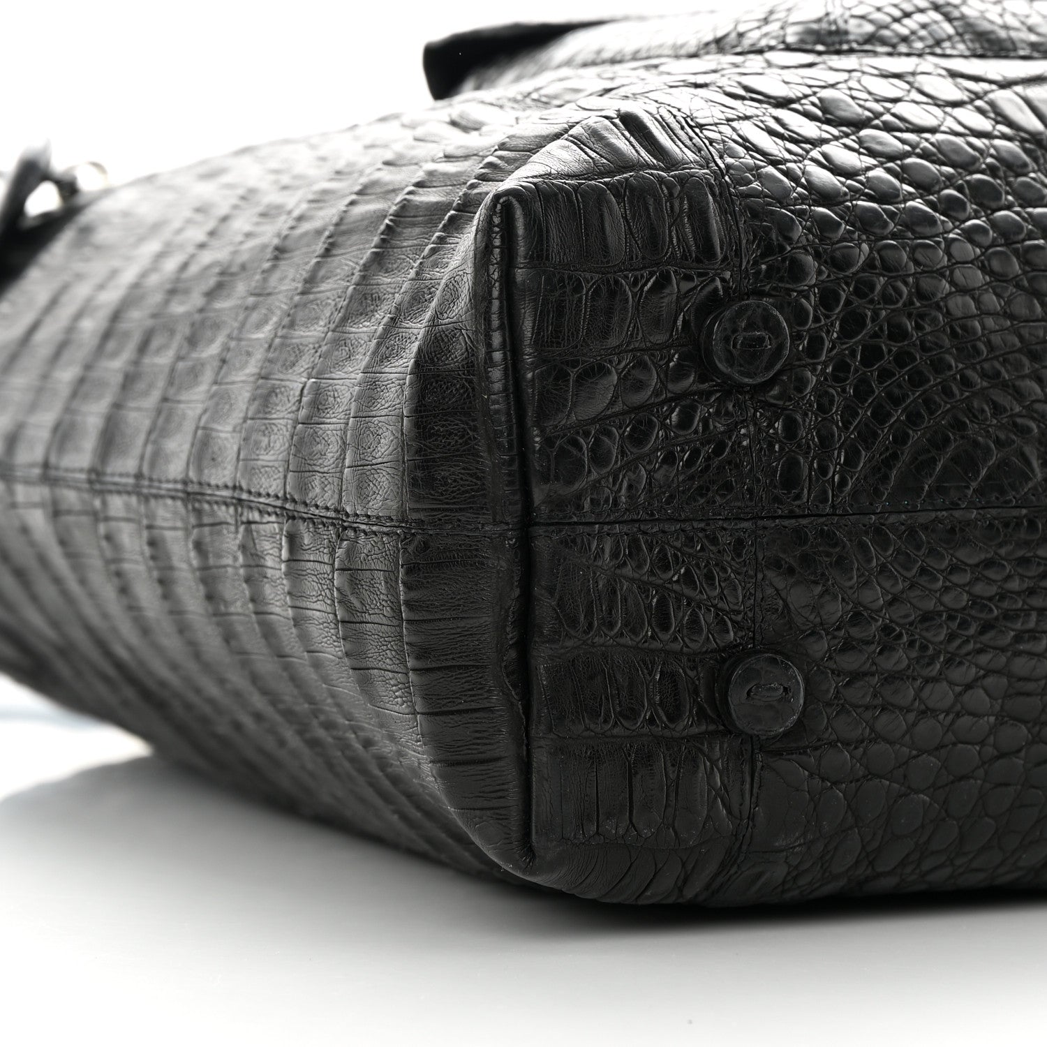 Nancy Gonzalez Crocodile Chain Hobo Black 10 of 14