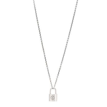 Louis Vuitton Sterling Silver Lockit Necklace 1 of 4