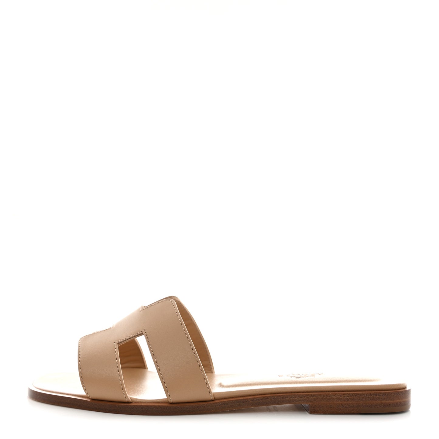Box Calfskin Oran Sandals 37.5 Beige Nude