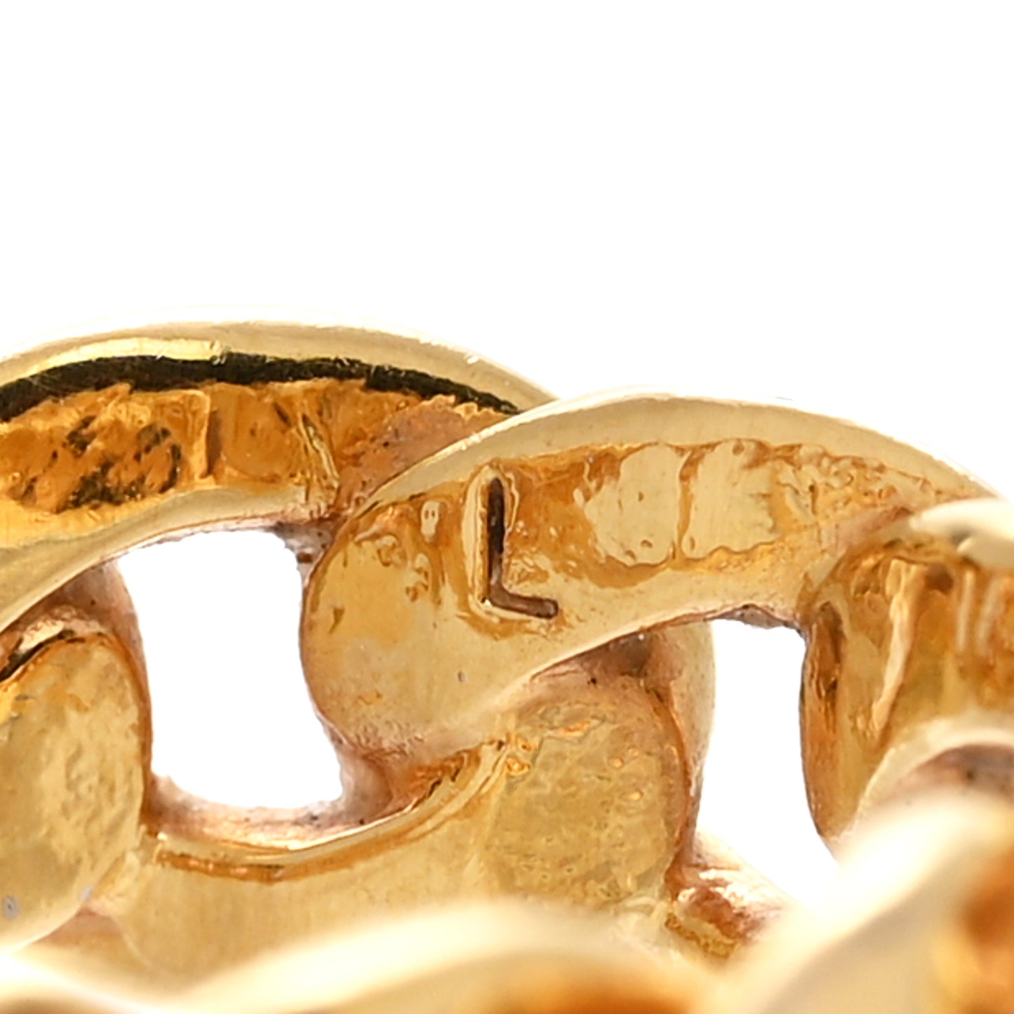 Metal Danseuse Etoile Chain Ring L Gold