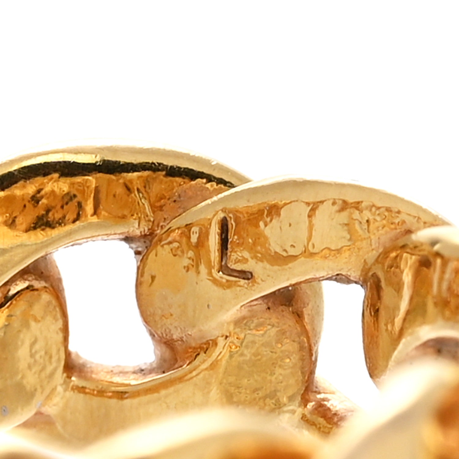Christian Dior Metal Danseuse Etoile Chain Ring L Gold 4 of 5