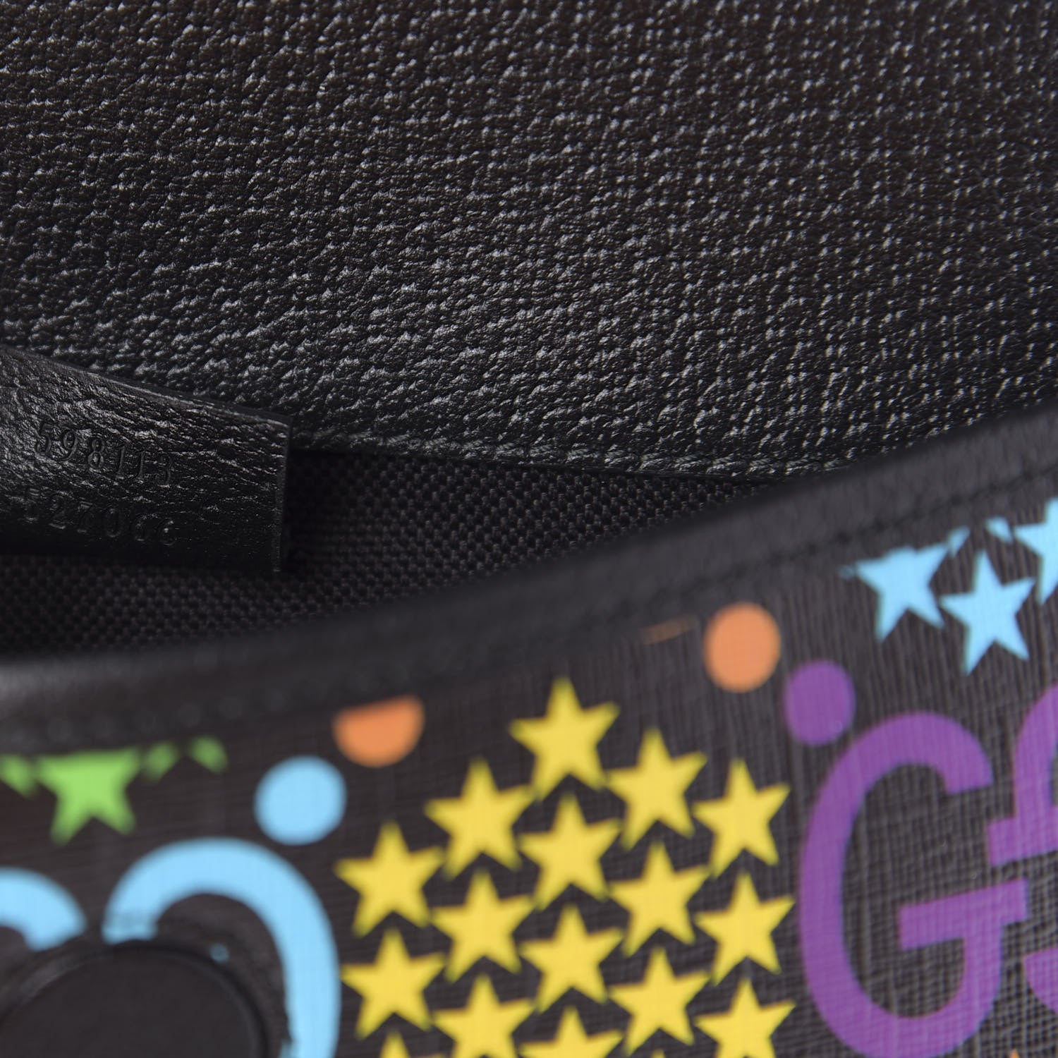 Gucci GG Supreme Monogram Psychedelic Slim Belt Bag Black 9 of 12