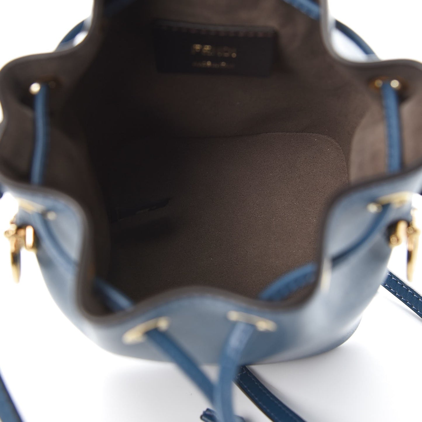 Vitello Liberty Lucido F is Fendi Mini Mon Tresor Bucket Bag Blue