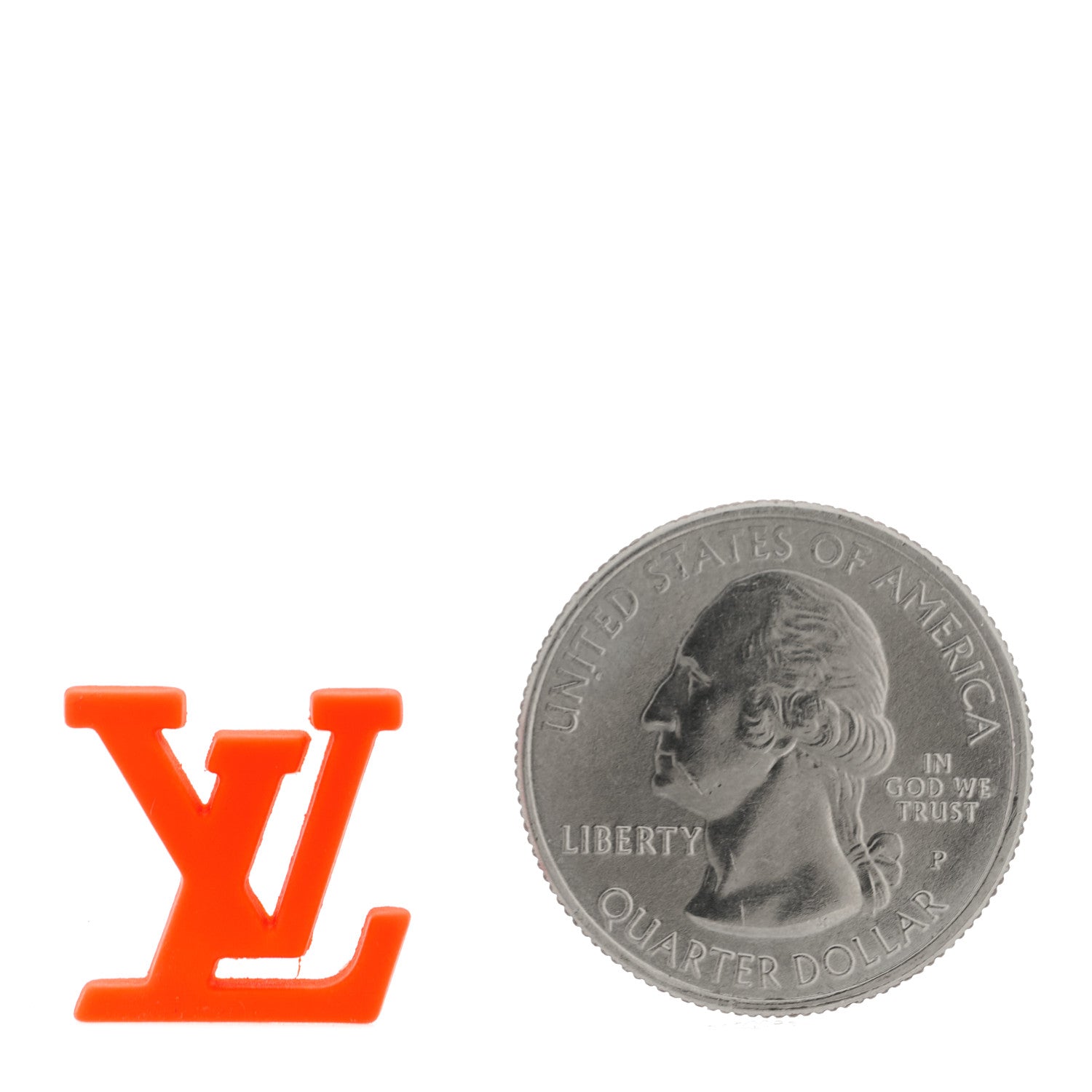 Louis Vuitton Virgil Abloh LV Initial Pin Orange 2 of 4