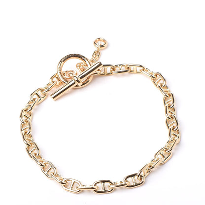 Hermes 18K Yellow Gold Diamond Chaine d'Ancre Enchainee Bracelet XS 3 of 4