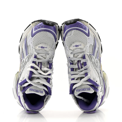 Balenciaga Mesh Rubber Womens Runner Sneakers 39 Purple Grey White Black 2 of 9