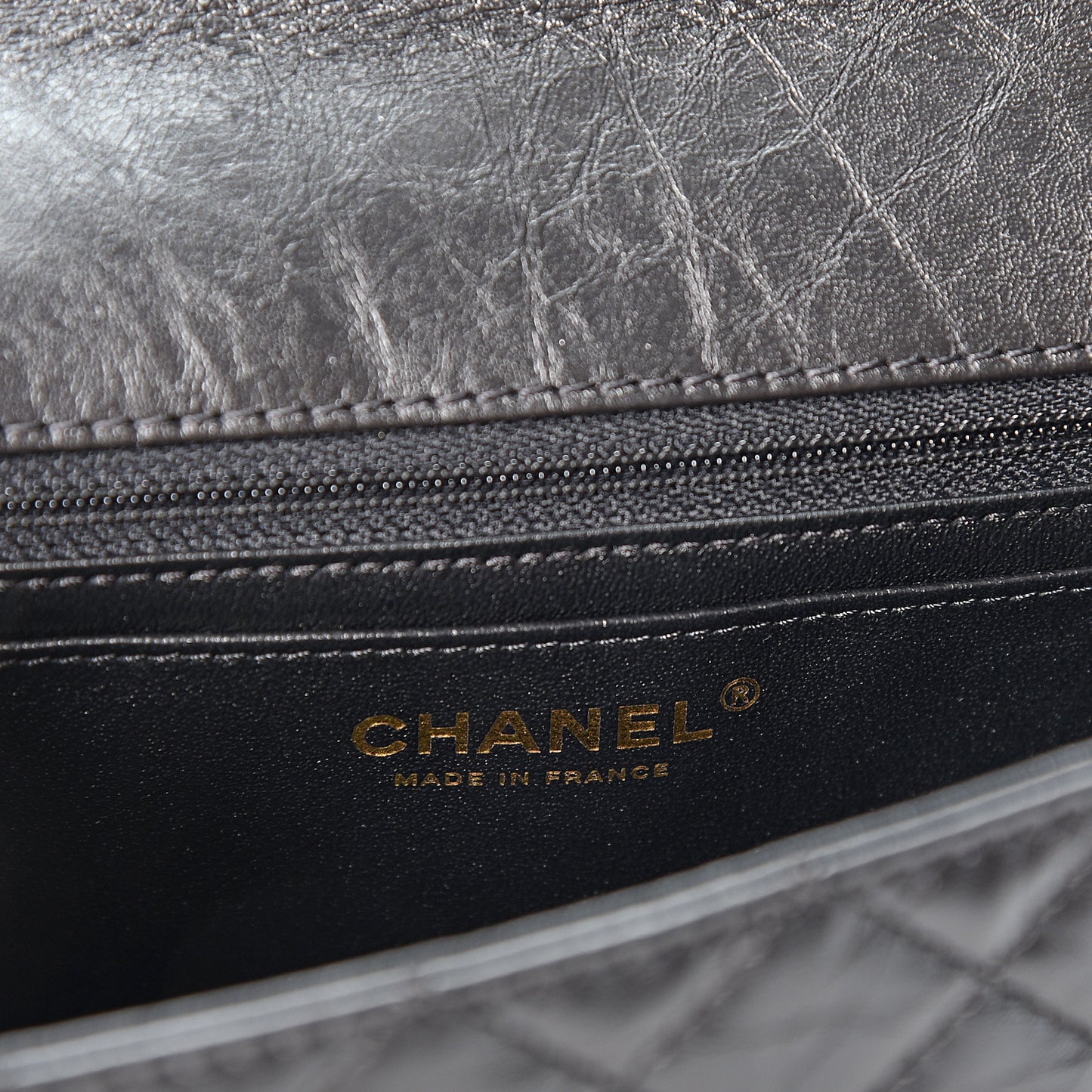 Aged Calfskin Quilted 2.55 Reissue Mini Flap Black