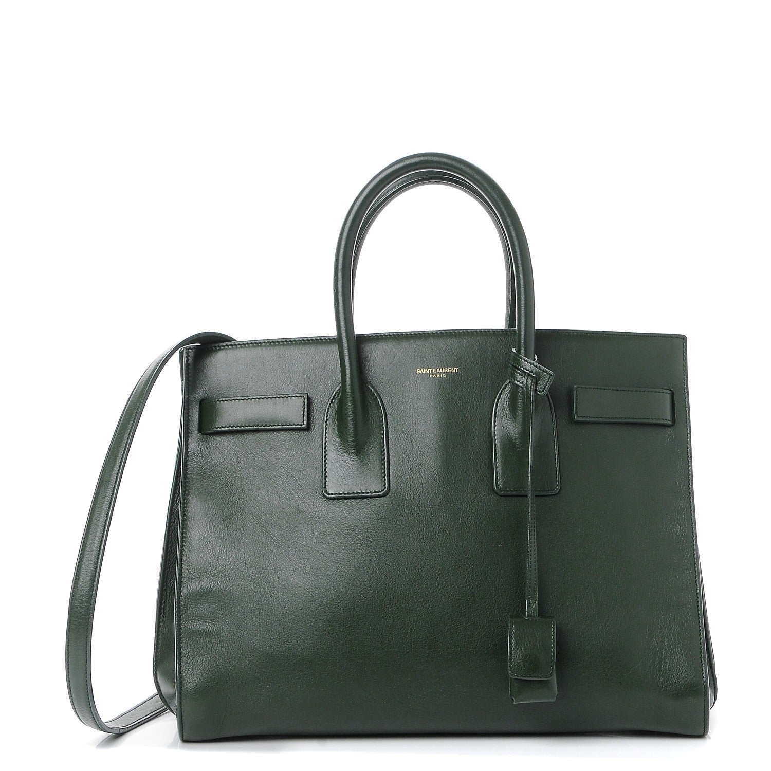 Saint Laurent Calfskin Small Sac De Jour Dark Green 1 of 16