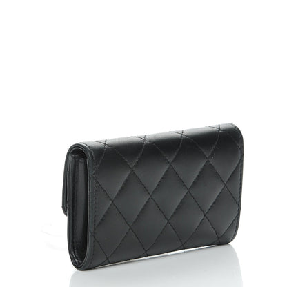 Chanel Lambskin Quilted Flap Card Holder Black 3 of 9
