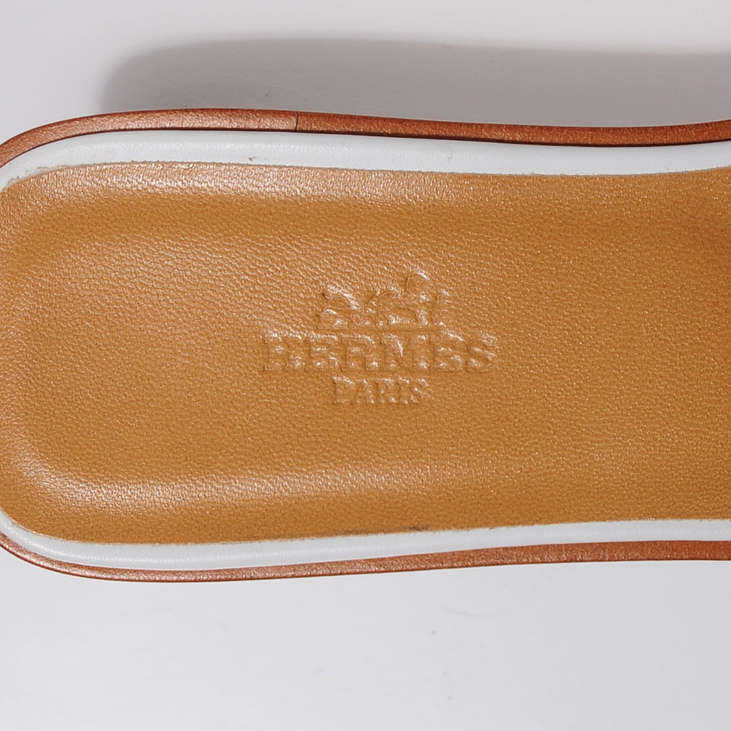 Box Calfskin Oran Sandals 38 White