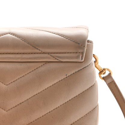Saint Laurent Calfskin Y Quilted Monogram Toy Loulou Satchel Light Natural 12 of 14