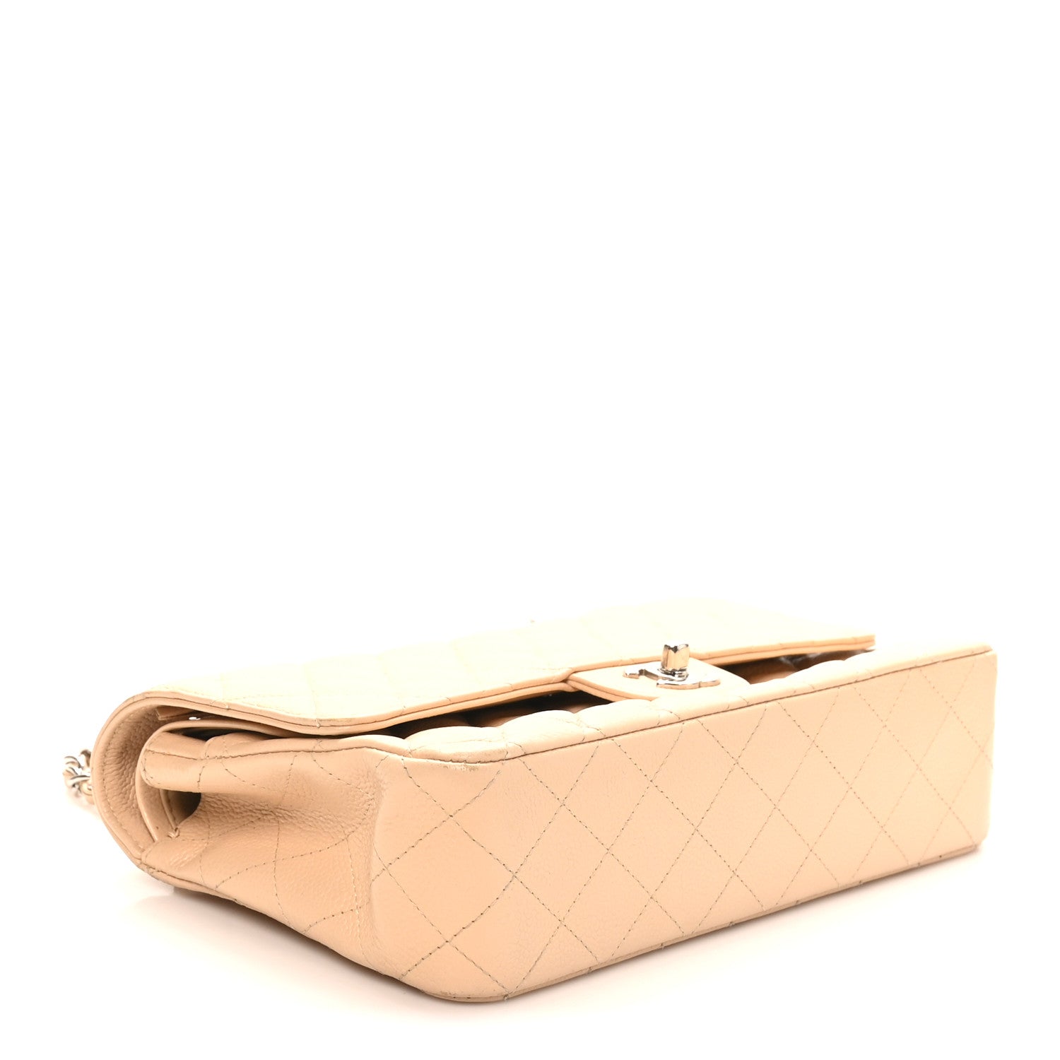 Chanel Caviar Quilted Medium Double Flap Beige 4 of 10
