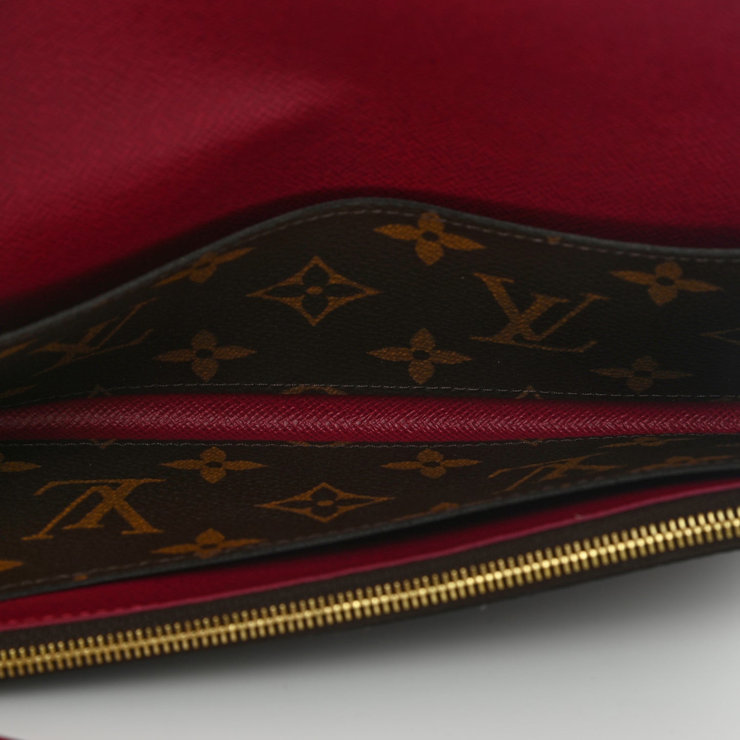 Monogram Emilie Wallet Red
