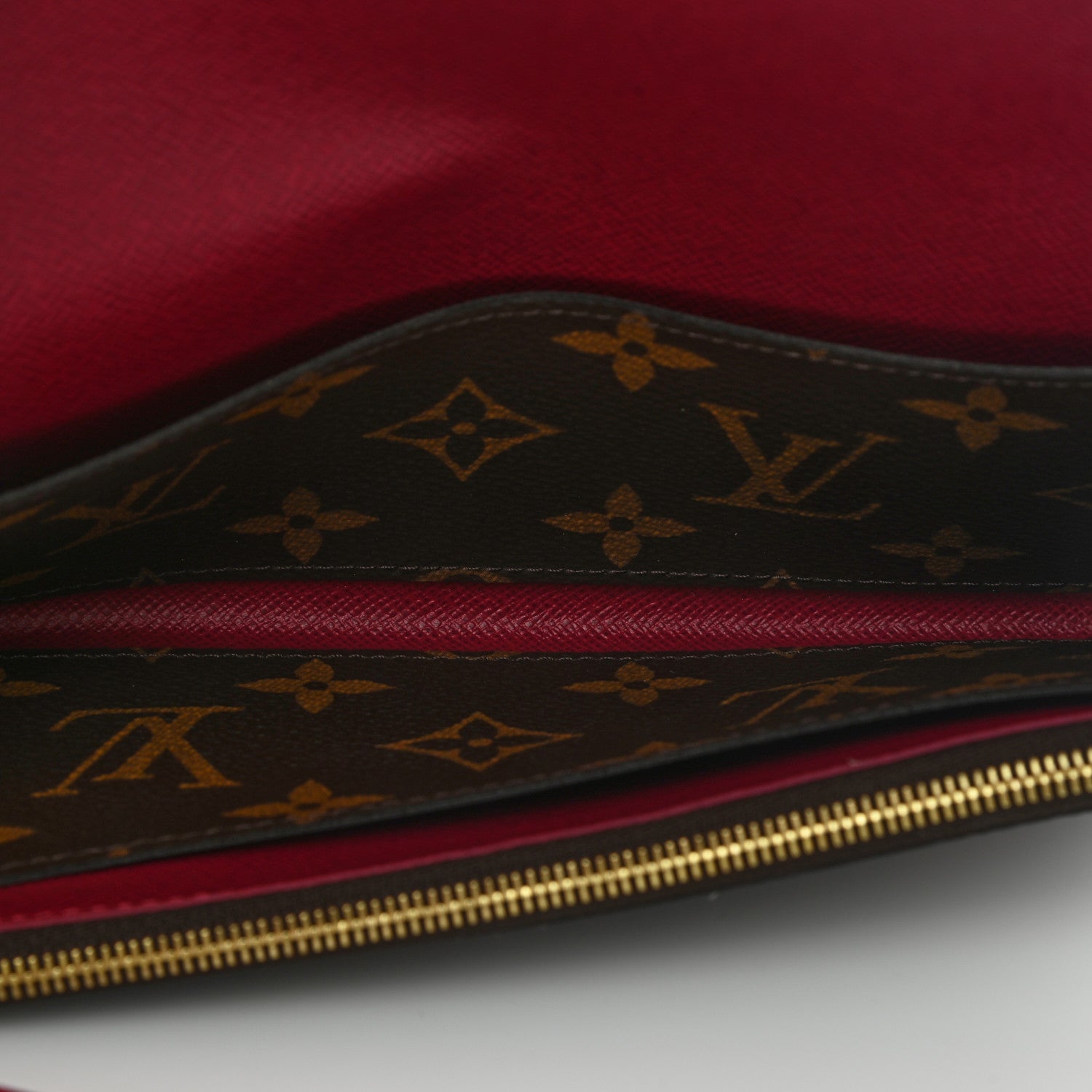 Louis Vuitton Monogram Emilie Wallet Red 5 of 7