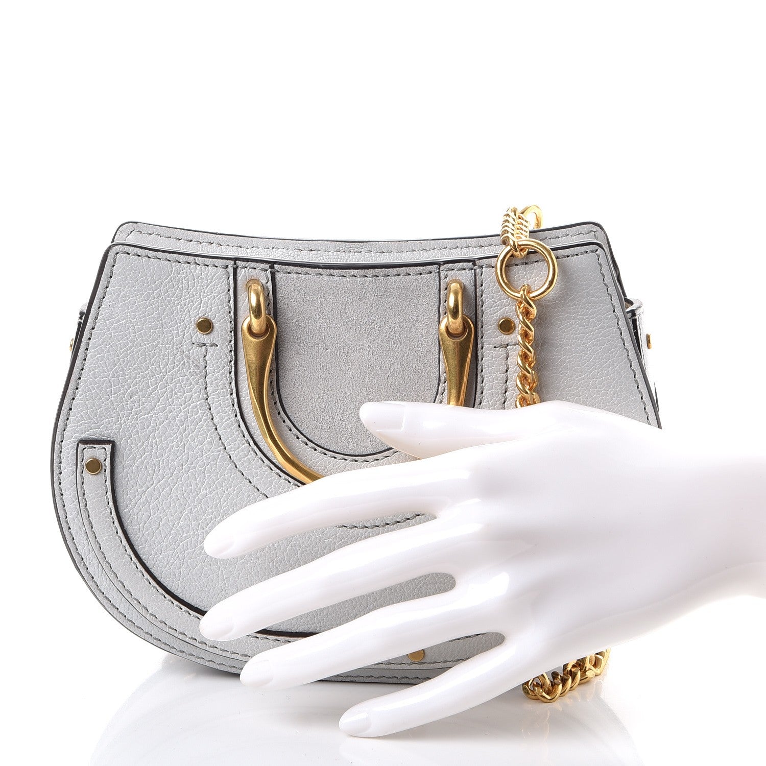 Chloe Calfskin Suede Mini Pixie Signature Belt Bag Airy Grey 3 of 10
