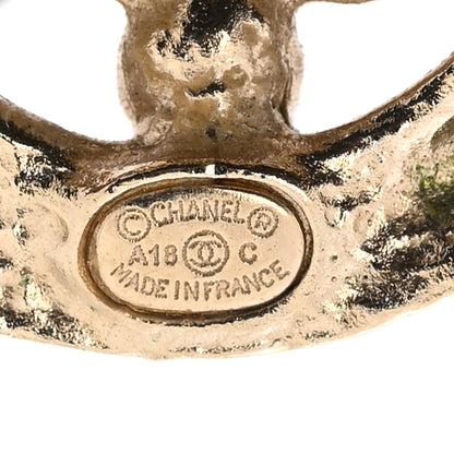 Chanel Pearl CC Round Rope Earrings Gold 4 of 6