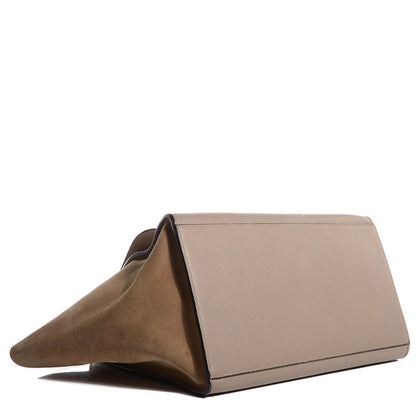 Celine Calfskin and Suede Large Trapeze Dune 4 of 9