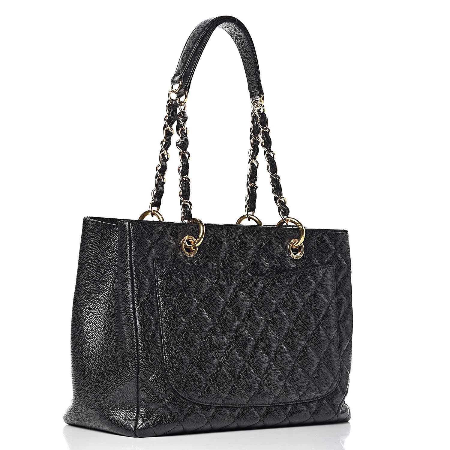 Chanel Caviar Quilted Grand Shopping Tote GST Black 3 of 10