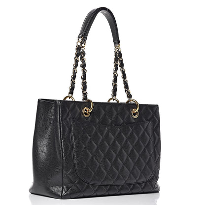 Chanel Caviar Quilted Grand Shopping Tote GST Black 3 of 10