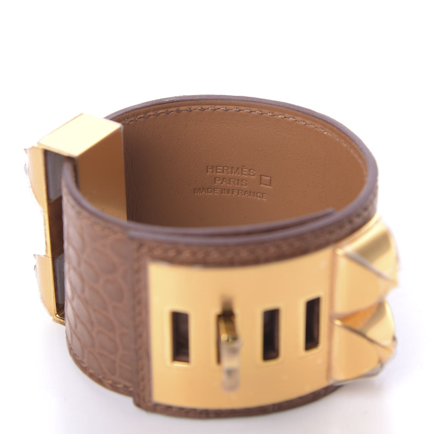 Matte Alligator Collier De Chien CDC M Maize