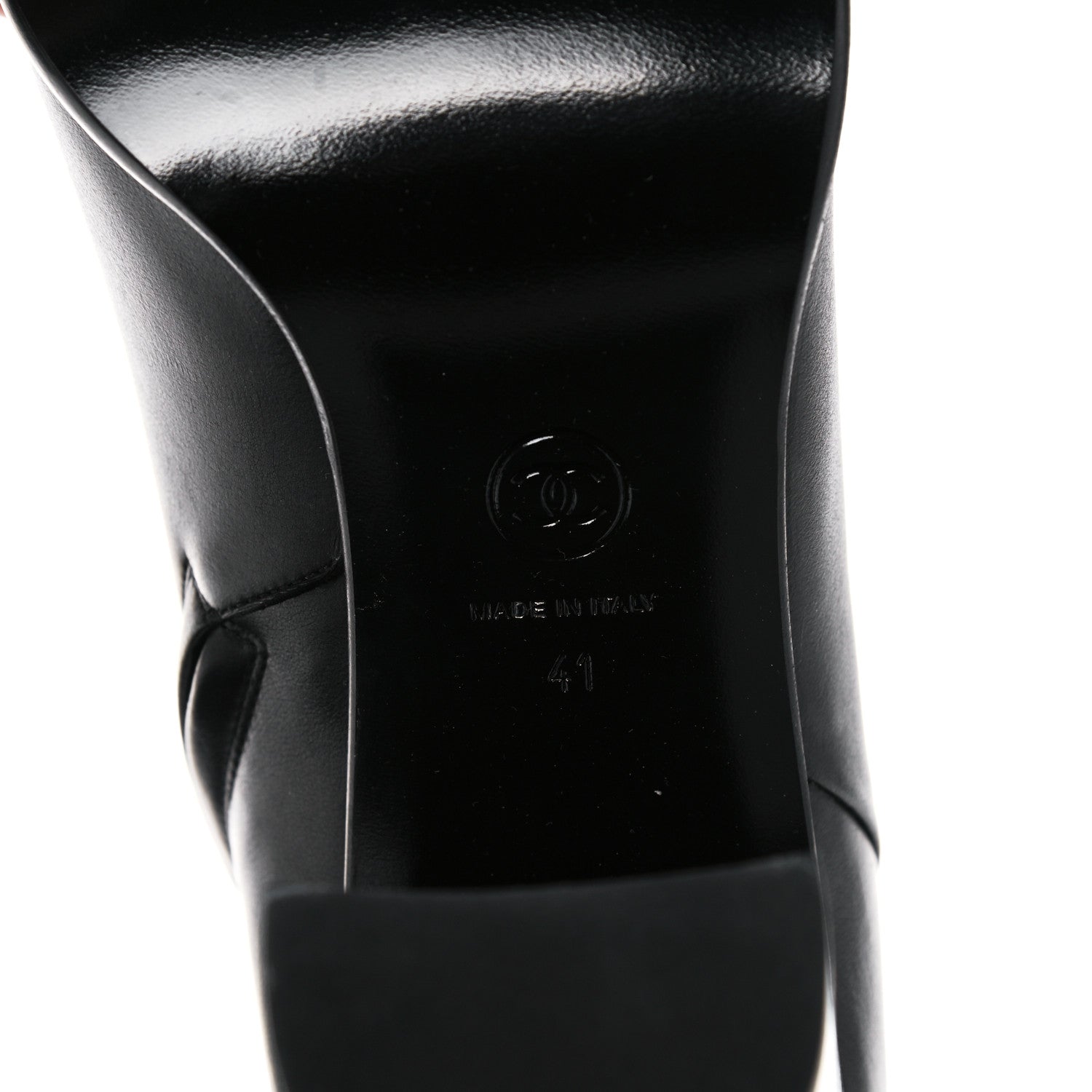 Chanel Calfskin CC Ankle Boots 41 Black 6 of 15