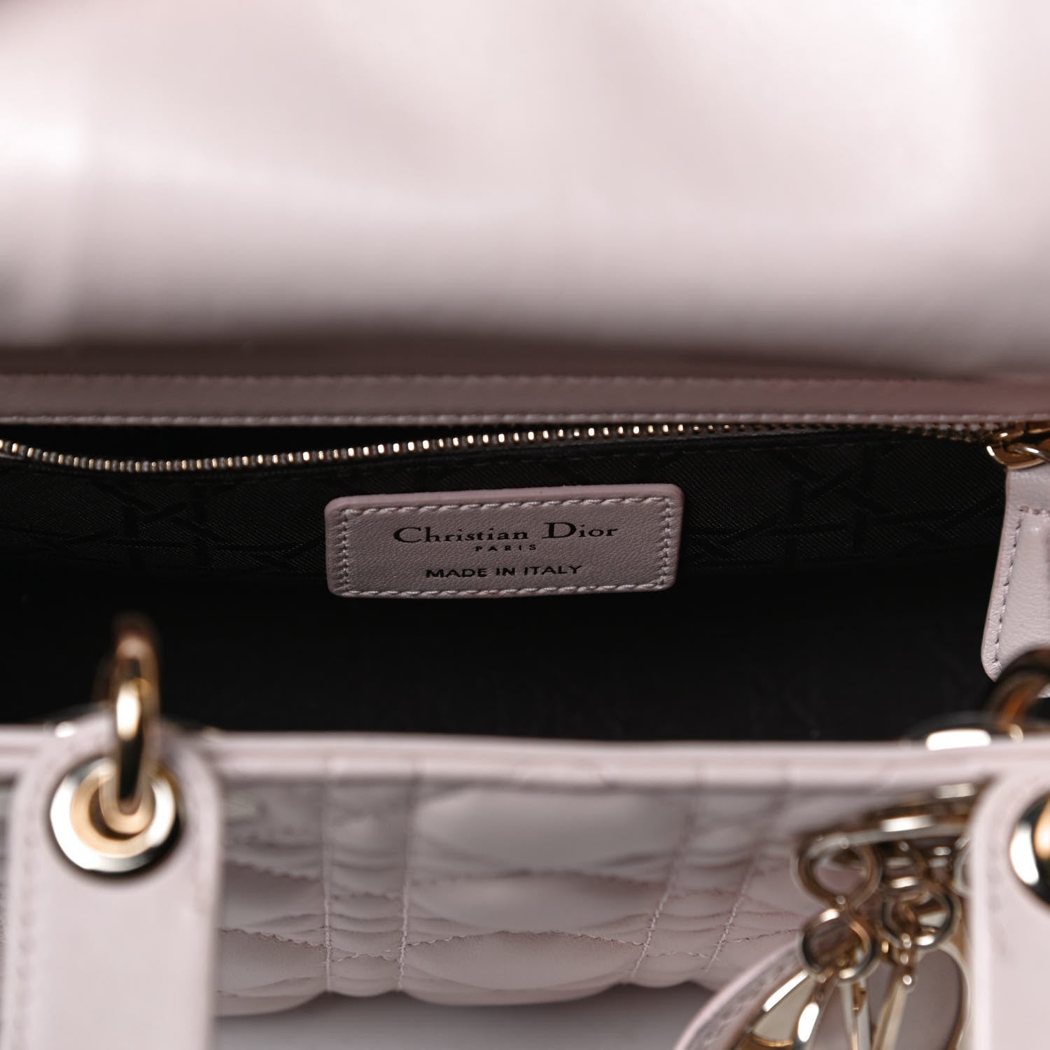 Christian Dior Lambskin Cannage Small Lucky Badges My Lady Dior Pink 6 of 18