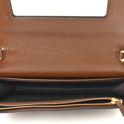 Gucci GG Supreme Monogram Script Logo Heart Wallet on Chain Beige Brown 5 of 13