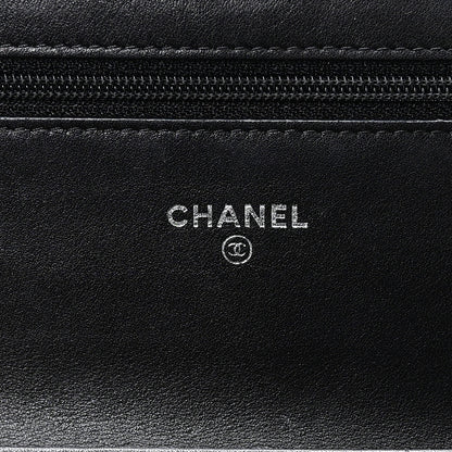 Chanel Patent Quilted Brilliant Wallet On Chain WOC Bordeaux Clair 6 of 11