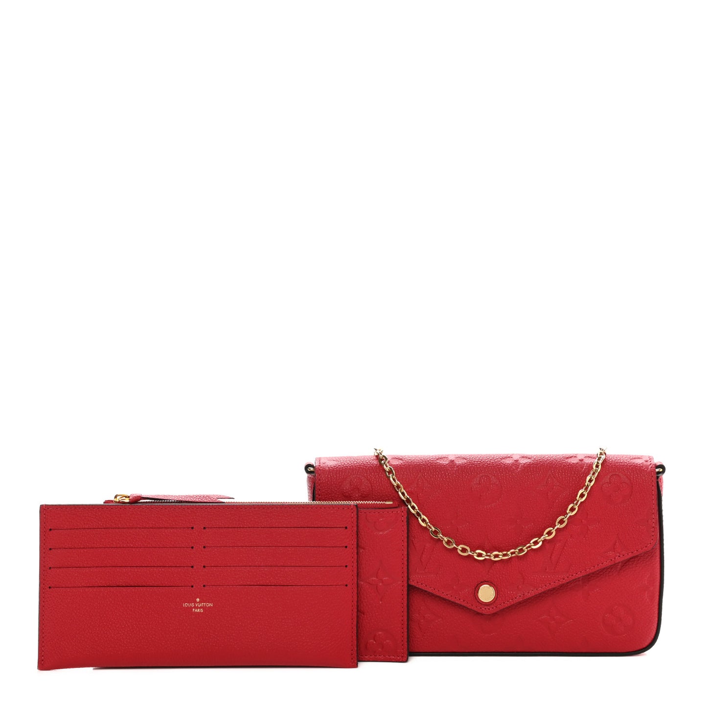 Empreinte Pochette Felicie Chain Wallet Scarlet