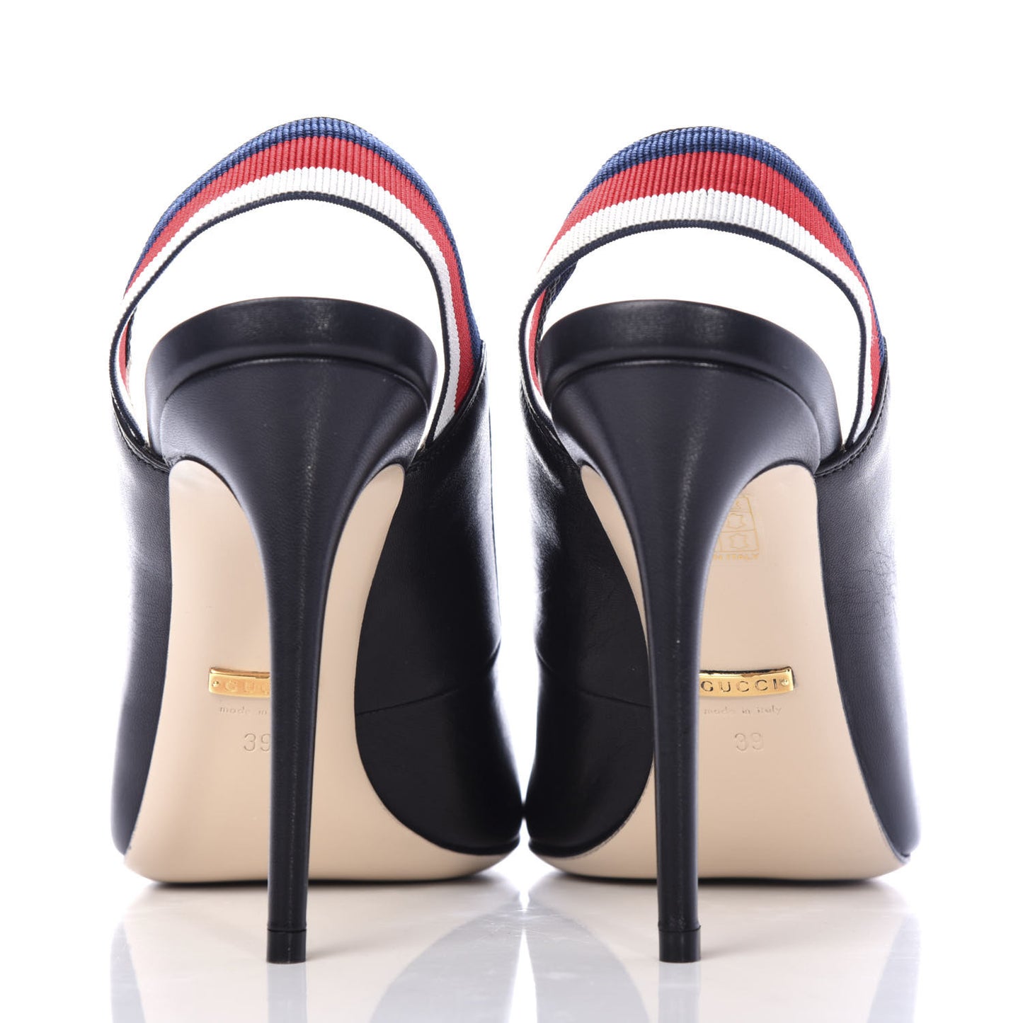 Malaga Kid Web Sylvie High Heel Slingback Pumps 39 Black