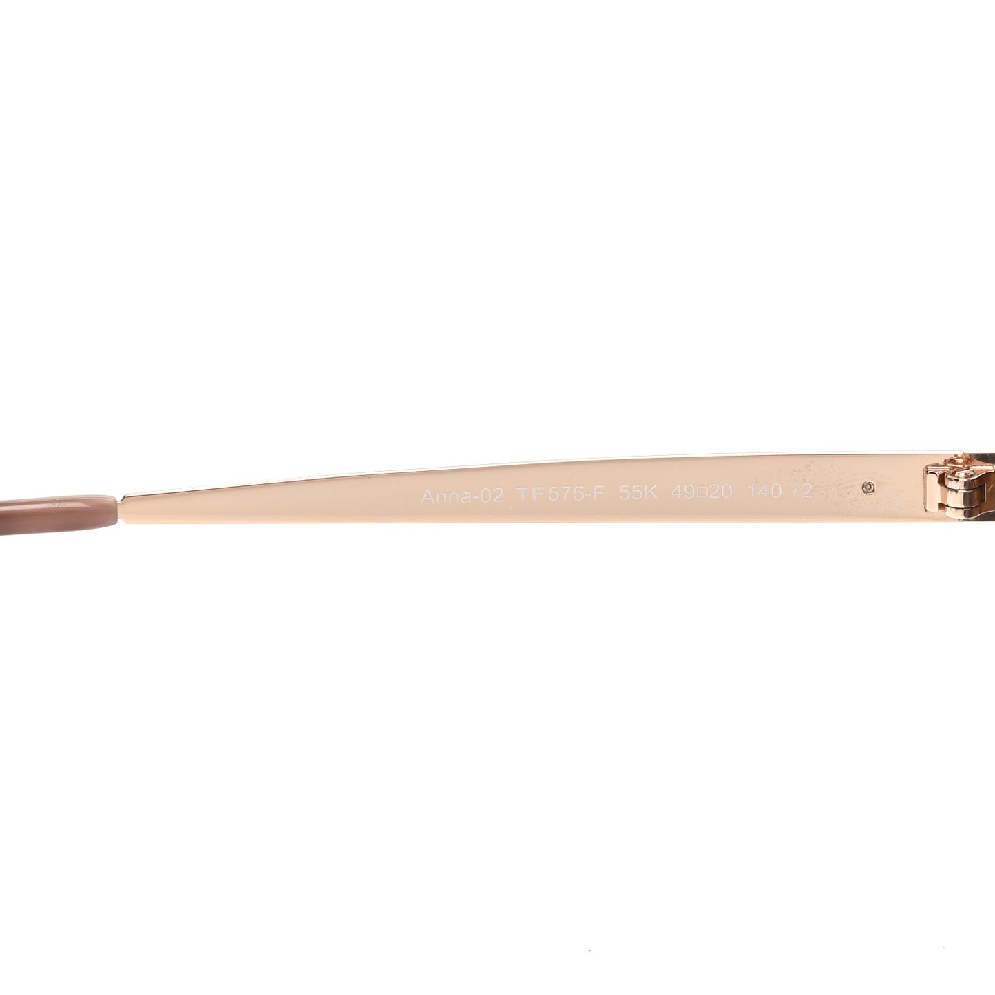 Acetate Anna Sunglasses TF575-F Brown Rose Gold