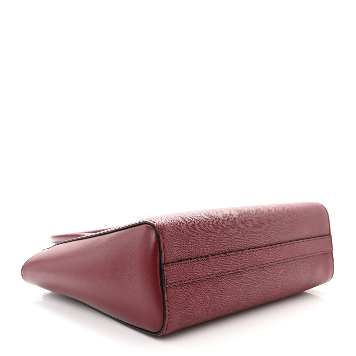 Prada Saffiano Soft Calfskin Small Zippered Tote Cerise 4 of 12