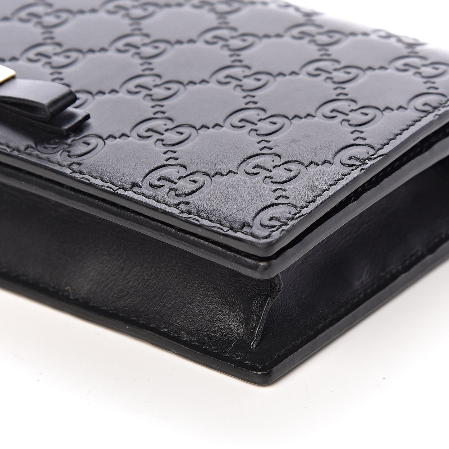 Guccissima Signature Bowy Chain Wallet Black