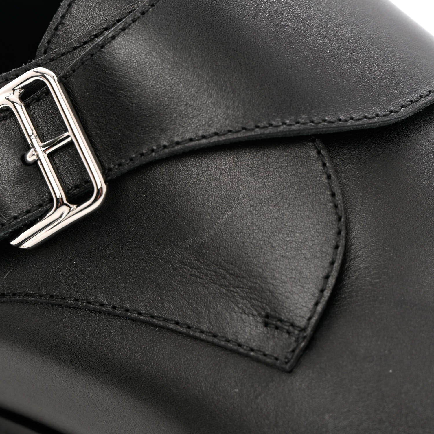Hermes Calfskin Mens Buckle Loafers 42 Black 17 of 19