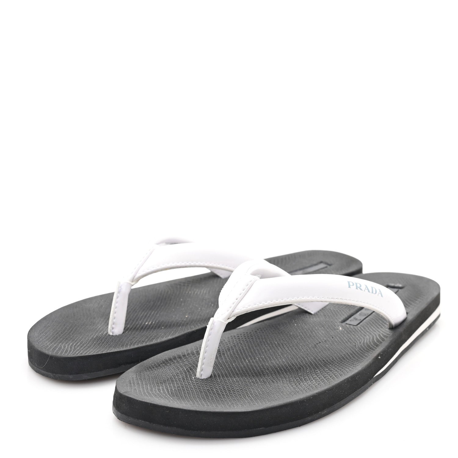 Prada Vernice Thong Sandals 37 Bianco 4 of 9