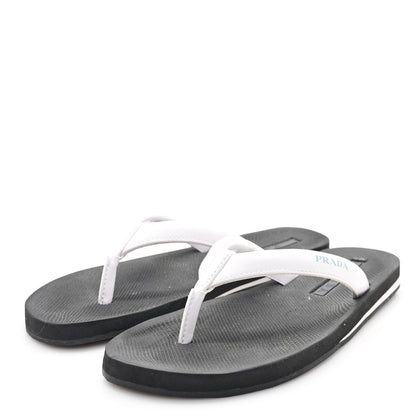 Prada Vernice Thong Sandals 37 Bianco 4 of 9