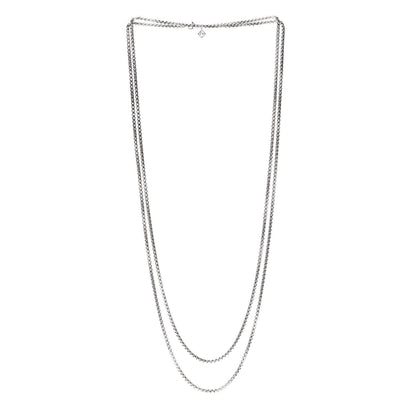 David Yurman Sterling Silver 14K Yellow Gold 3.6mm Medium Box Chain Necklace 72" 3 of 5
