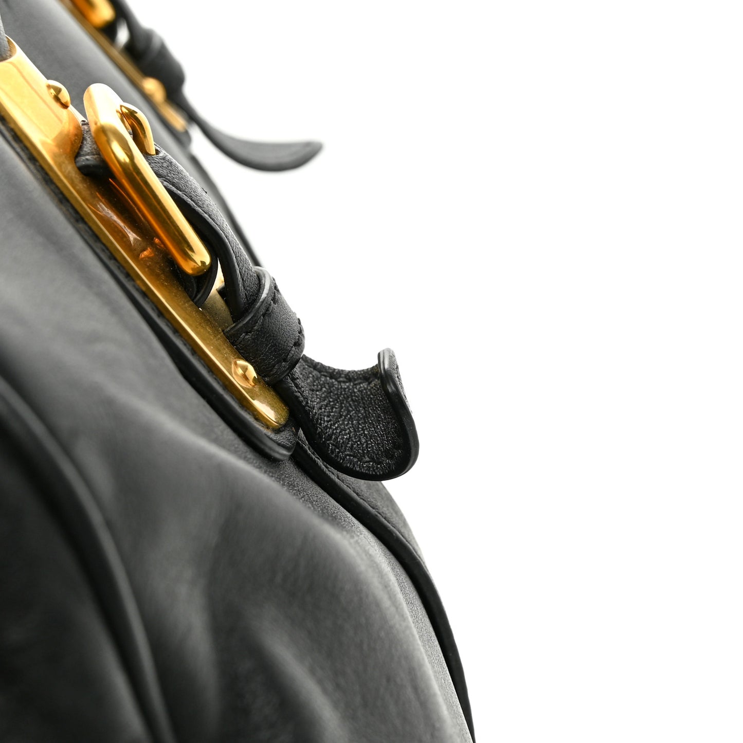 Soft Calf Shopping Satchel Black