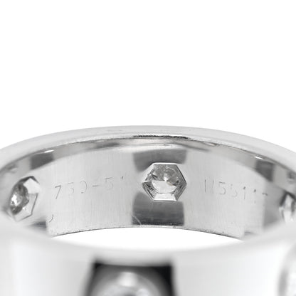 Cartier 18K White Gold 6 Diamond 5.5mm LOVE Ring 51 5.75 4 of 5