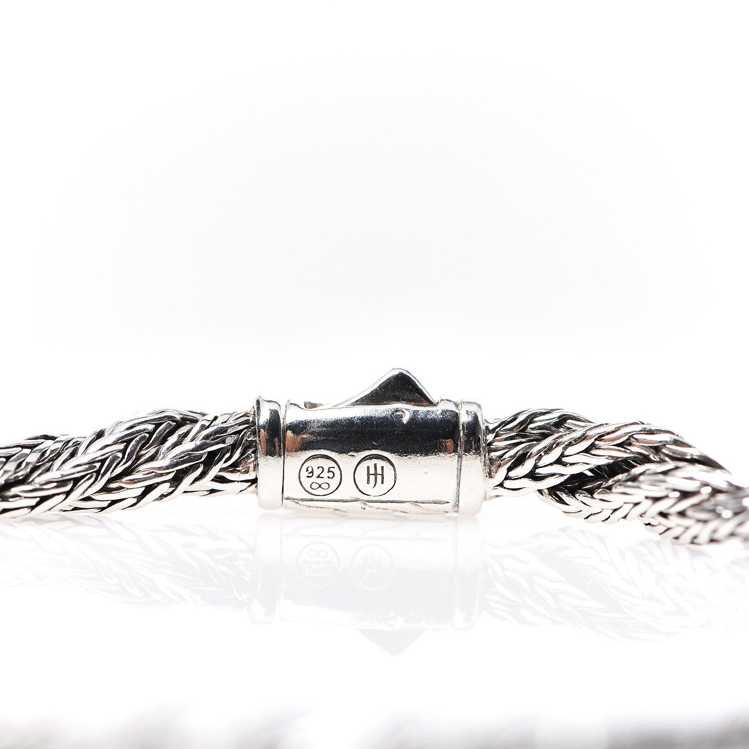 John Hardy Sterling Silver Black Sapphire 3.5mm Twisted Chain Bracelet 3 of 3