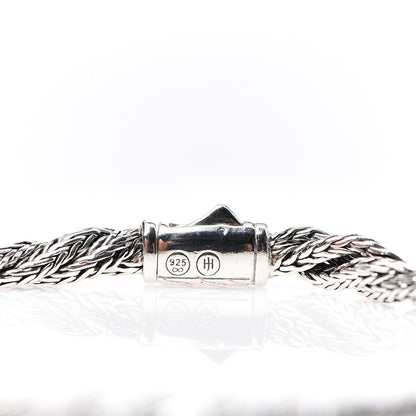 John Hardy Sterling Silver Black Sapphire 3.5mm Twisted Chain Bracelet 3 of 3