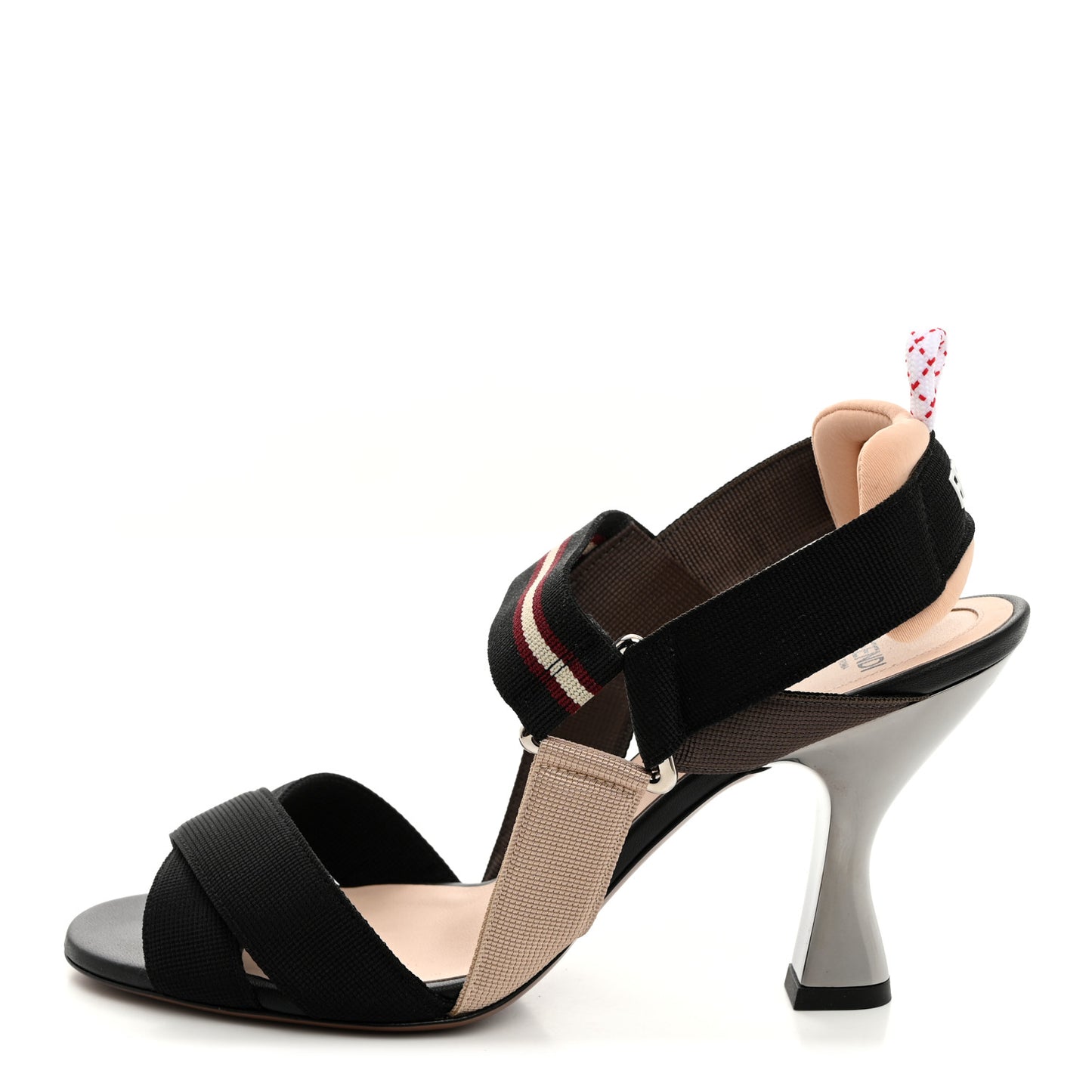 Technical Mesh Colibri 85mm Slingback Sandals 38 Black Multicolor