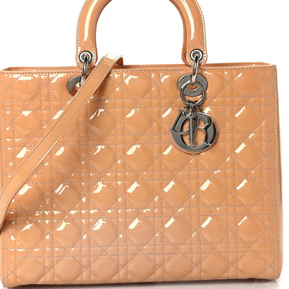 Christian Dior Patent Cannage Large Lady Dior Light Pink 8 of 11