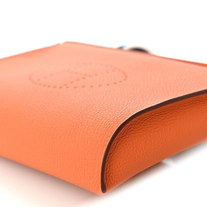 Hermes Togo Videpoches Orange White Bleu Saphir 8 of 9