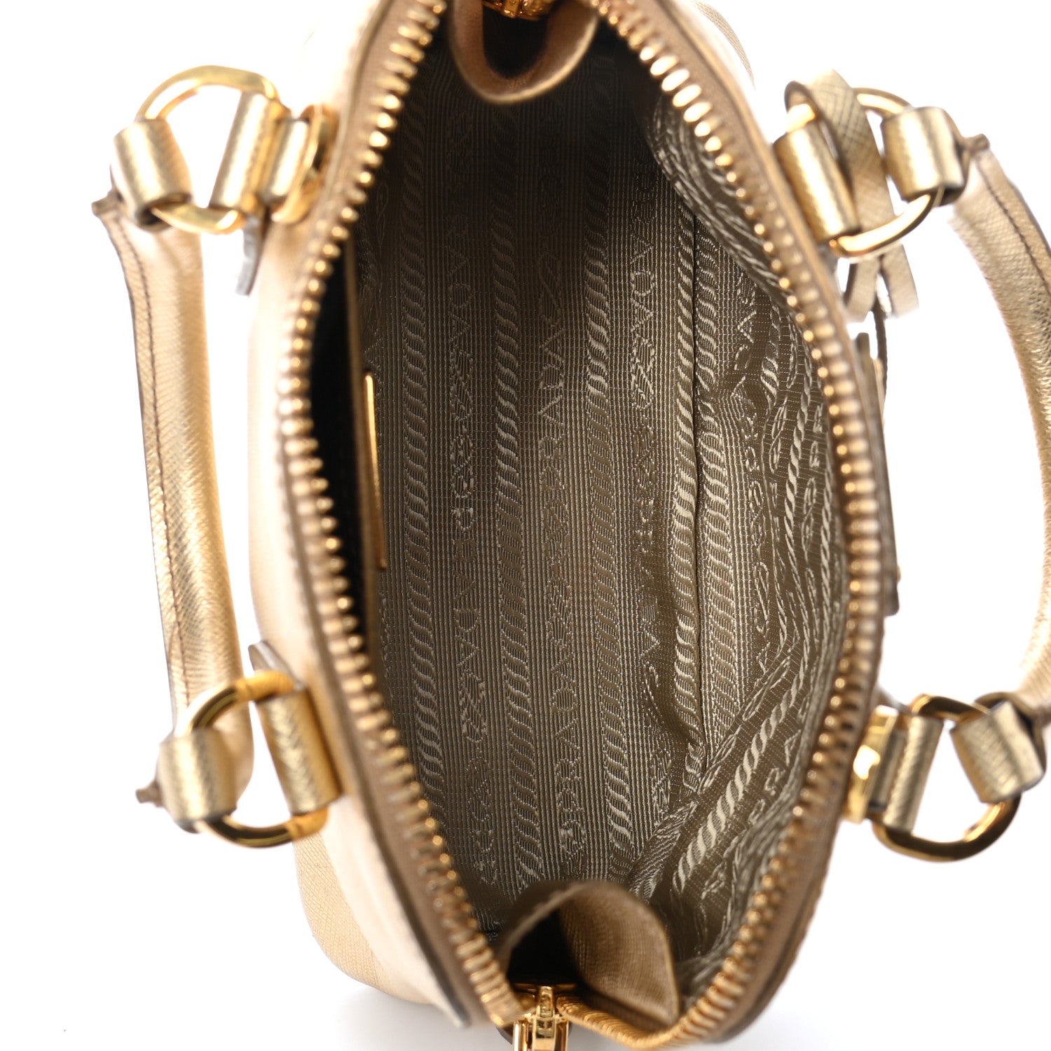 Prada Saffiano Lux Mini Promenade Tote Cromo 4 of 10