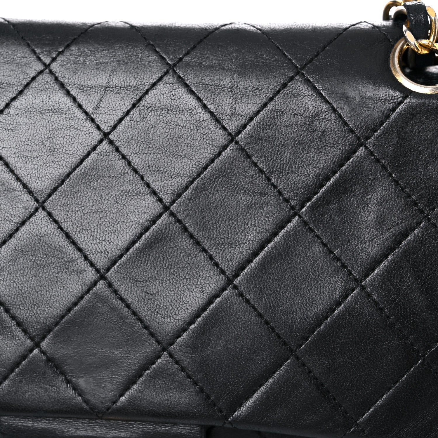 Chanel Lambskin Quilted Medium Double Flap Black 16 of 20